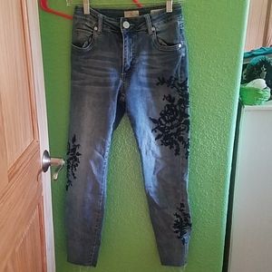 Cotton on embrodered skinny jeans